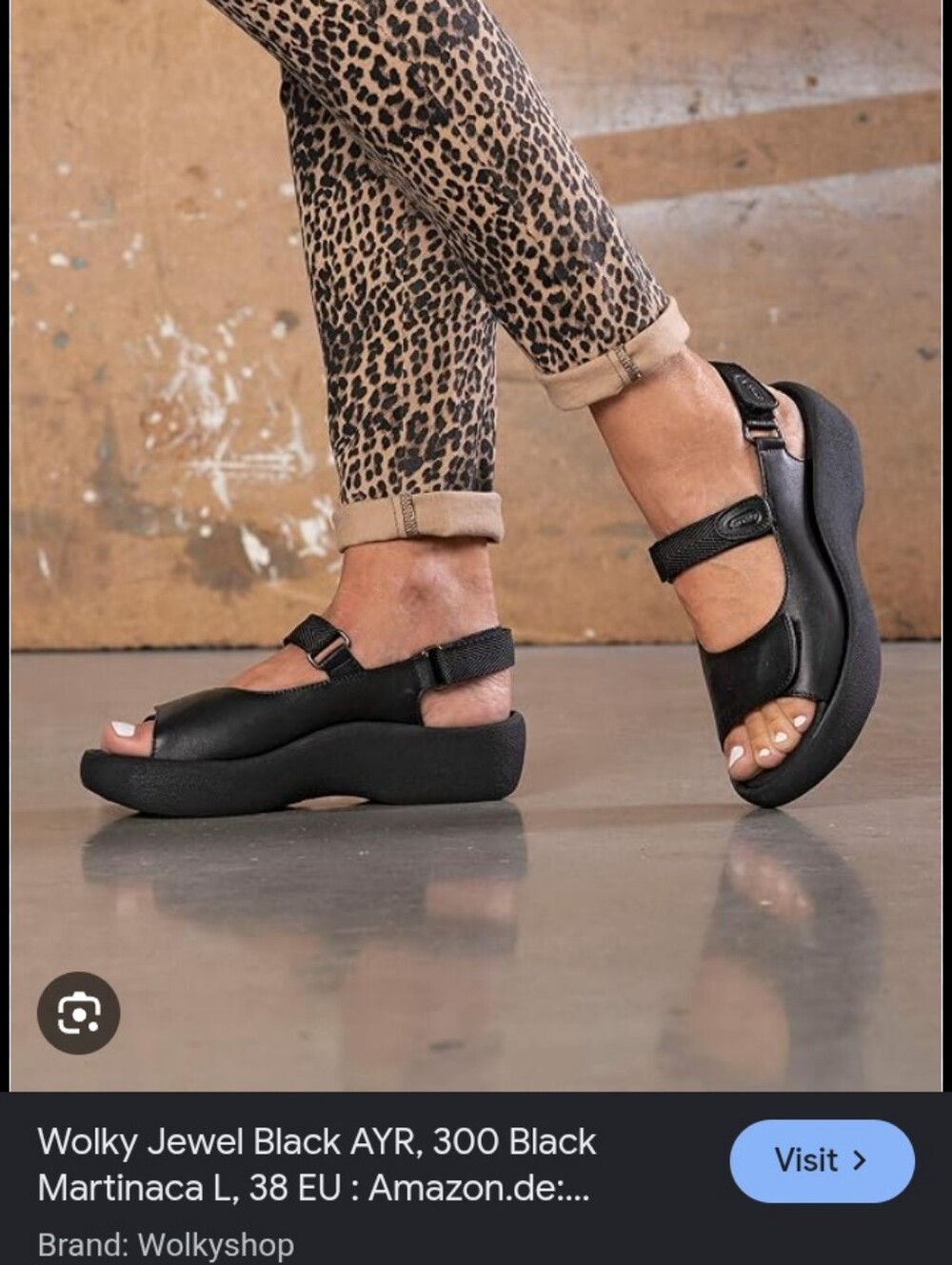 Wolky Black Jewel Platform Sandals